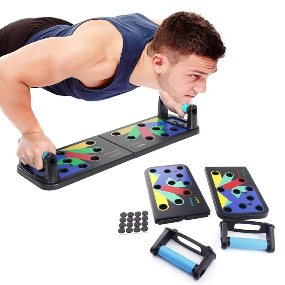 جهاز تمارين متكامل – لوح ضغط ملوّن لاستهداف الصدر والظهر والكتفين والترايسبس